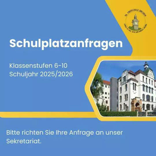 Schulplatzanfragen für das Schuljahr 2025/2026